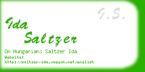 ida saltzer business card